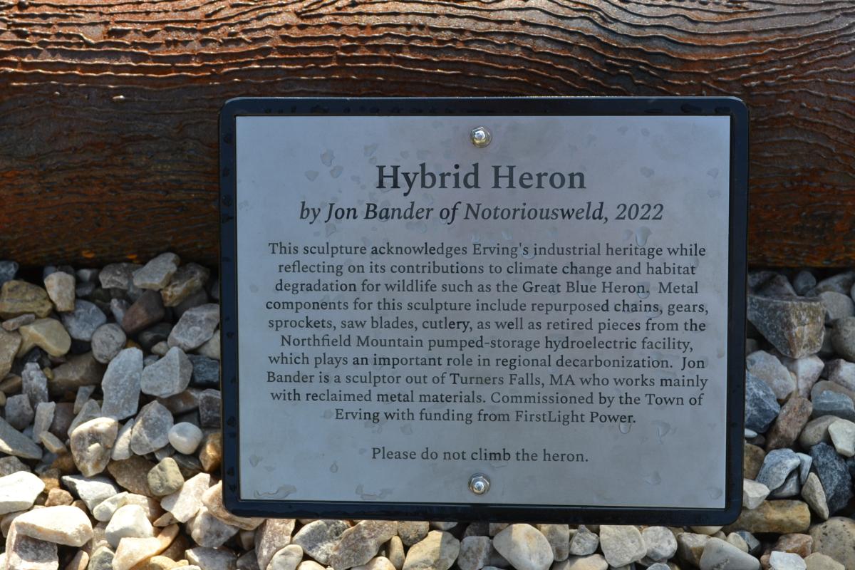 Heron plaque
