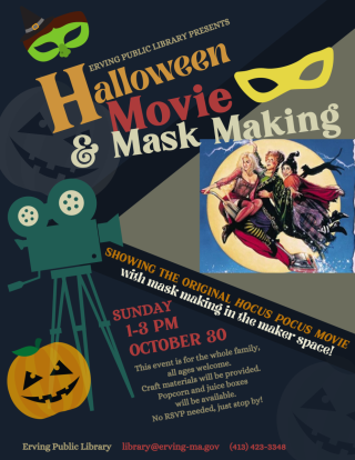 movie and mask making poster