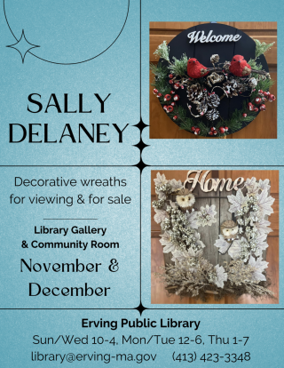 poster for sally delaney wreath show