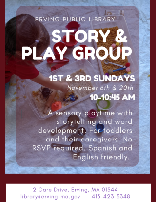 poster for story and play group