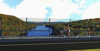 A rendering of the proposed French King Bridge safety barriers