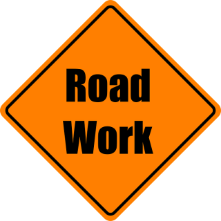 Road work signage