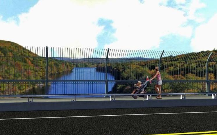 A rendering of the proposed French King Bridge safety barriers