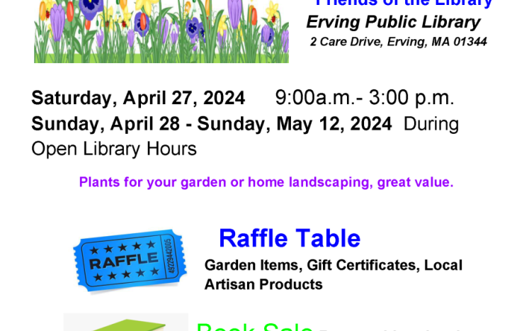 Plant Sale, Raffle, and Book Sale