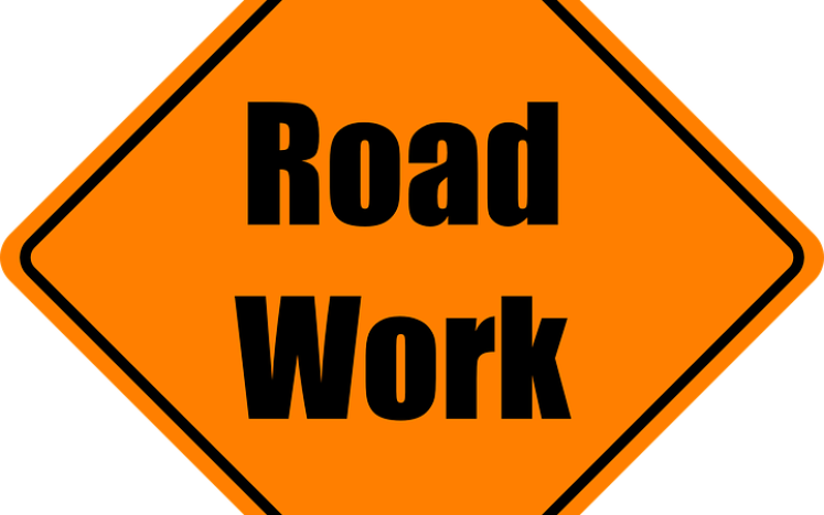 Road work signage